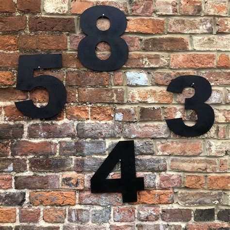 3 black metal house numbers|5 inch house numbers black.